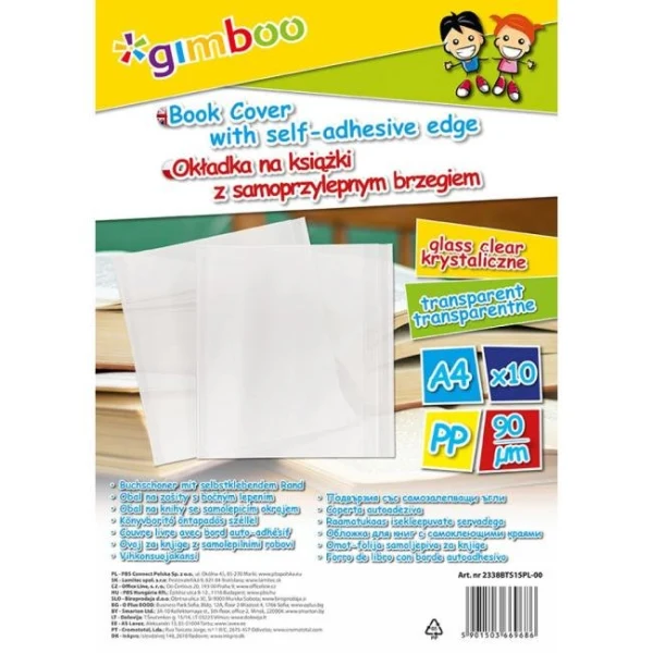 Obaly na zošity Gimboo A4 samolepiace, 30,5 x 54cm, 90mic 
