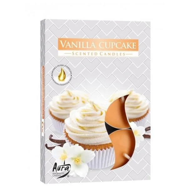 Čajové sviečky Vanilla Cupcake (6 ks) 