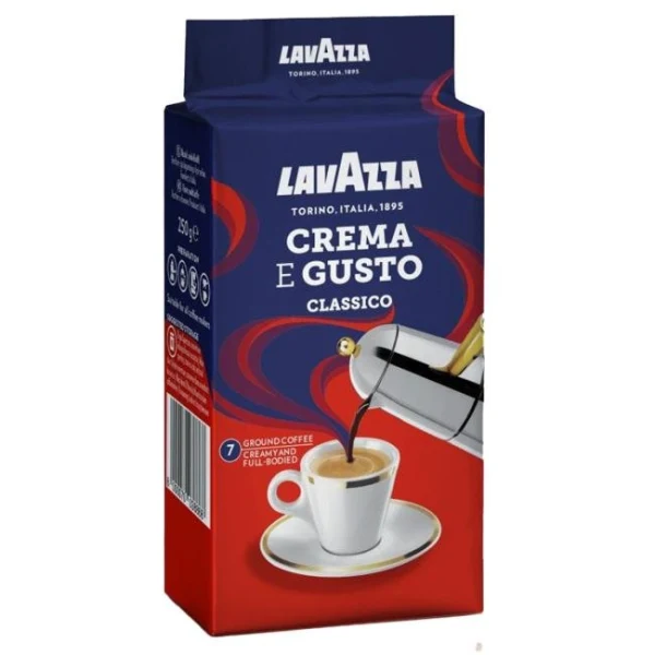 Mletá káva LAVAZZA Crema e Gusto 250 g vákuovo balená 