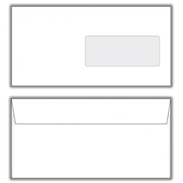 Poštové obálky DL s páskou, okienko, potlač 1000 ks 80g 