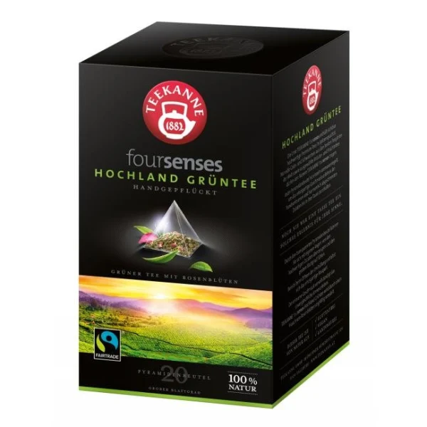 Čaj TEEKANNE FOURSENSES Hochland Grüntee Fairtrade HB 20 x 2g 