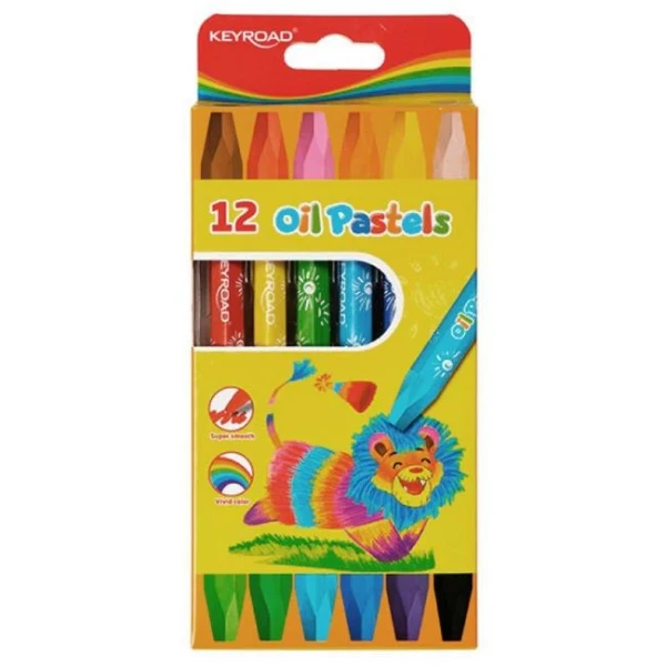 Olejové pastelky KEYROAD, 12 farieb 