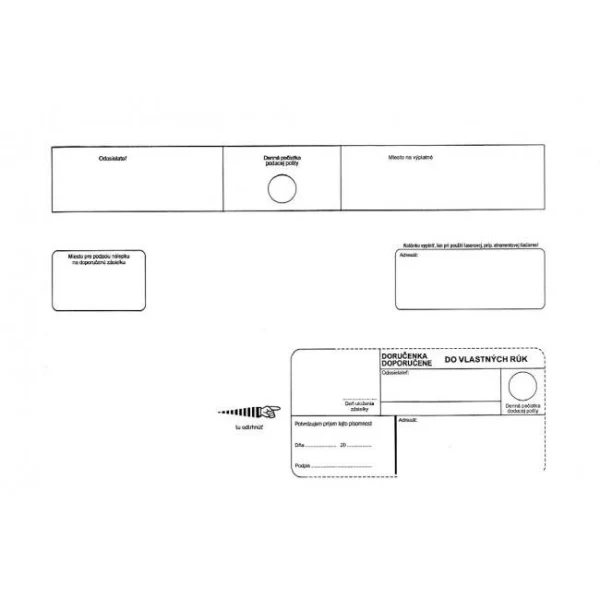 Poštové obálky C4 s páskou, do VR bez OD biele, 250 ks 