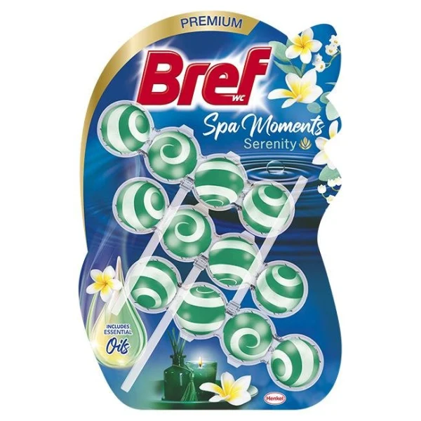 Bref WC závesný blok tuhý Wellness Serenity 3x50g 