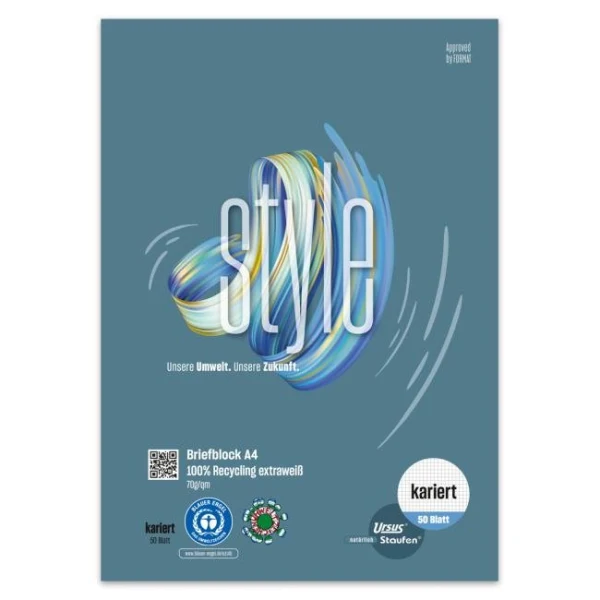 Blok poznámkový Format Werk Ursus Green A4 50 listov štvorčekový 