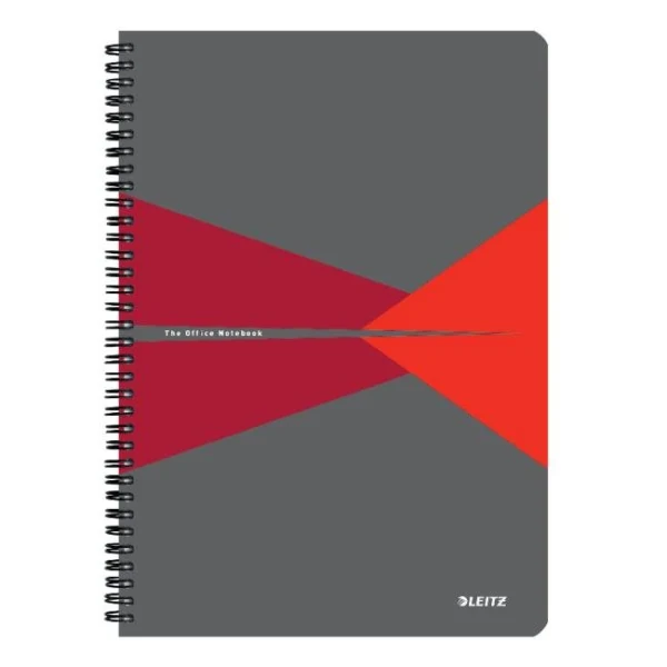 Blok Leitz Office Card A4 90 listov linajkový červený 