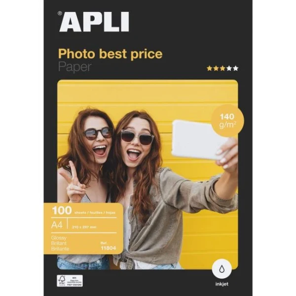 Fotopapier APLI A4 Best Price lesklý, 140g, 100 hárkov 