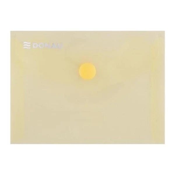 Plastový obal A7 s cvočkom DONAU žltý 