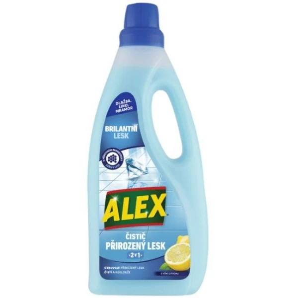 ALEX čistič extra lesk 2v1 lino, dlažba, mramor, citrón 750 ml 