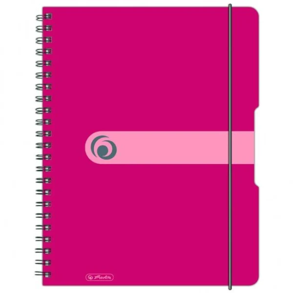 Blok poznámkový štvorčekový Herlitz Easy Orga A4 80 listov tmavoružová 