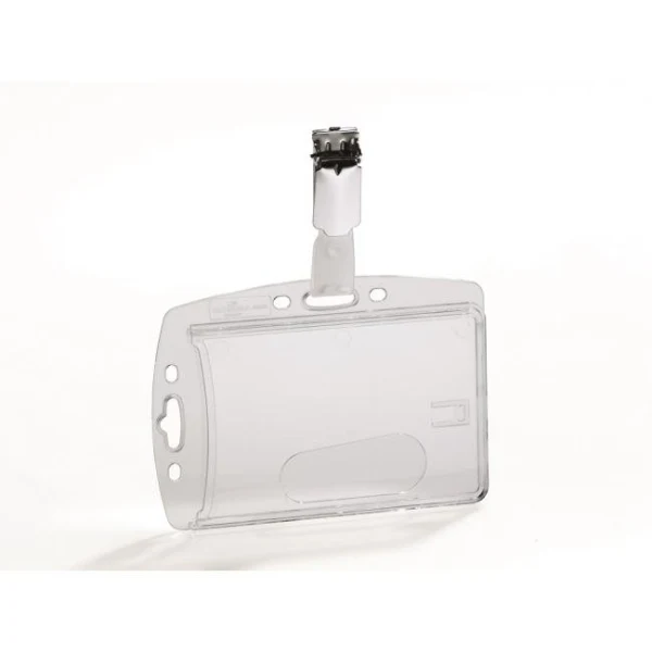 Visačka na plastovú kartu so štipcom DURABLE 85x54mm 25ks 