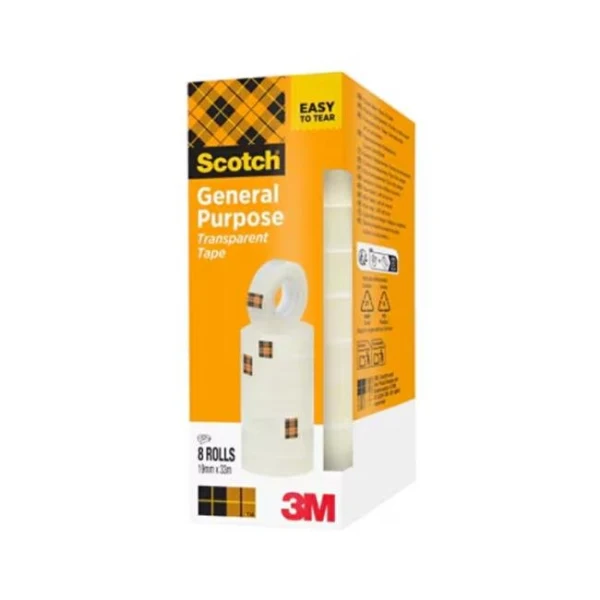 Lepiaca páska Scotch 508, 19 mm x 33 m, 8 ks 