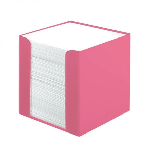 Poznámkový bloček kocka nelepená Herlitz Color Blocking 90x90x90mm indonézska ružová 