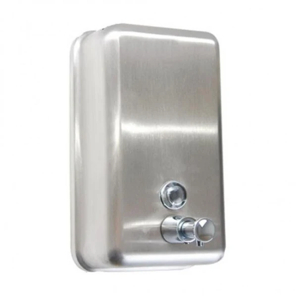 Dávkovač tekutého mydla a dezinfekcie manuálny, nerezový matný 1 l 