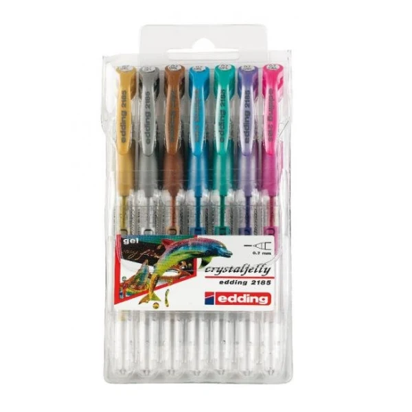 Sada gélových rollerov edding 2185/7S metalické farby 