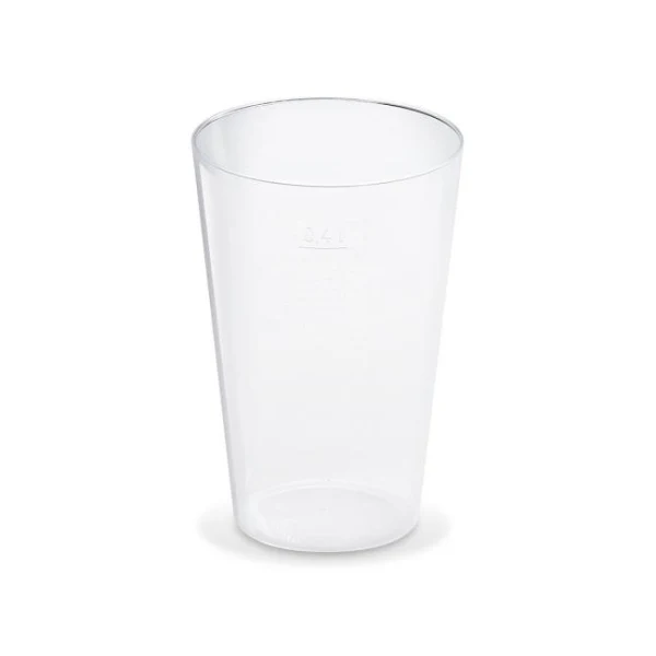 Poháre plastové kryštál 400 ml priehľadné (50 ks) 