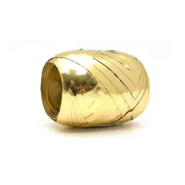 Vianočná darčeková stuha metalická zlatá 5mm x 20m 