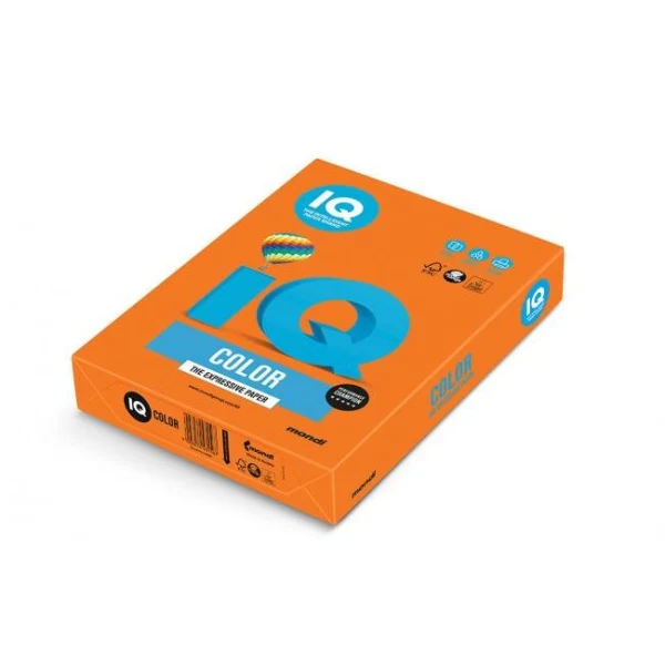 Farebný papier IQ color oranžový OR43, A4, 80g 