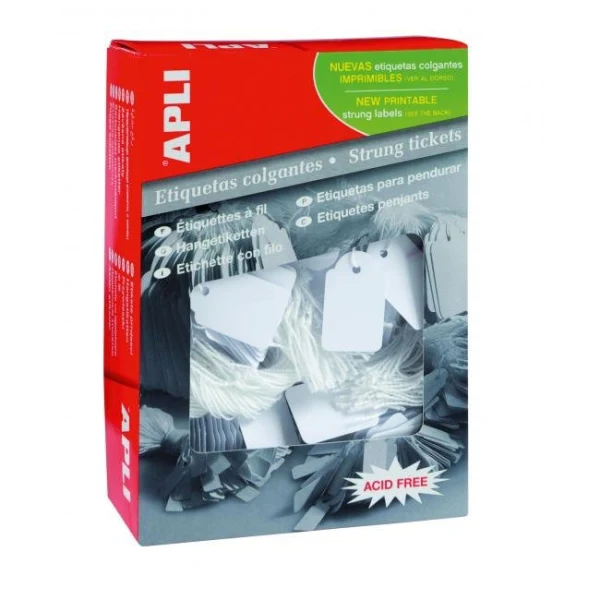 Identifikačný štítok s cvernou 18x29mm APLI 1000ks 