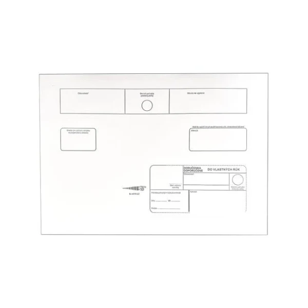 Poštové obálky C4 s páskou, do VR OD biele, 50 ks Nedoposielať 