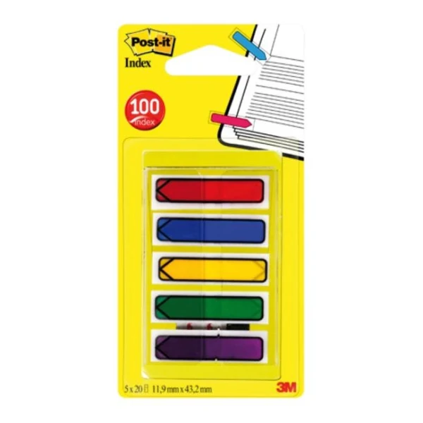 Záložky Post-it Index šípka 11,9 x 43,2mm, 5x20 l 