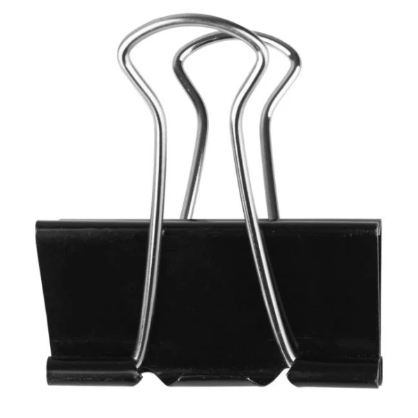 Klipy na dokumenty Q-CONNECT 42mm čierne 10ks 