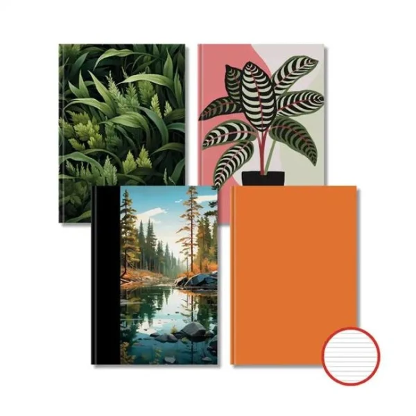 Záznamová kniha A5 96 listov linajková, mix motívov 