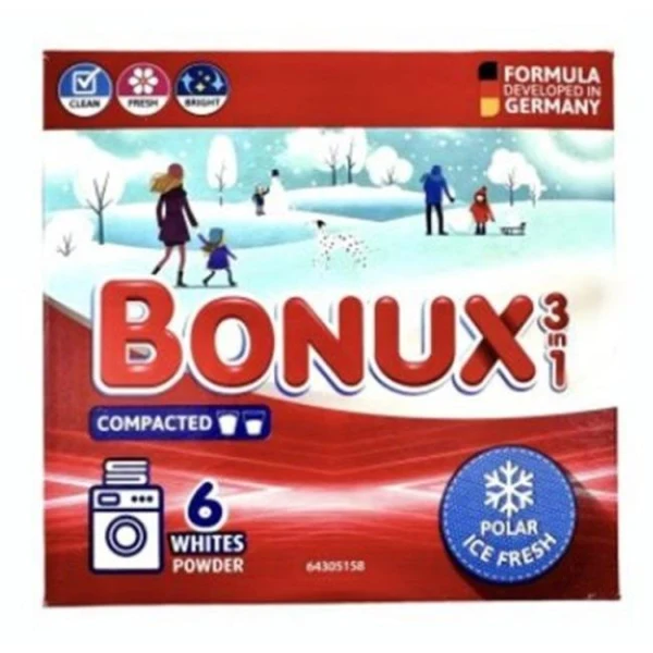 Bonux prací prášok White Ice Fresh, 6 PD 