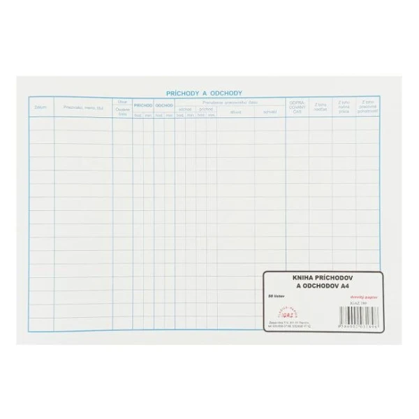 Kniha príchodov a odchodov, A4, 50 hárkov 