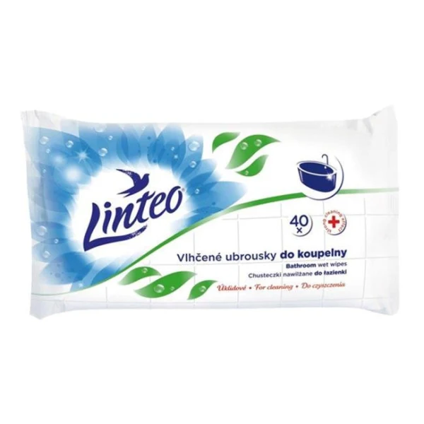 Vlhčené obrúsky Linteo do kúpeľne, 40 ks 
