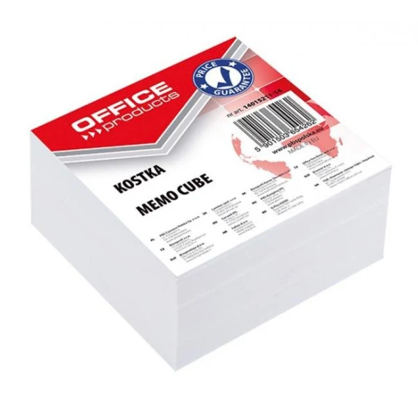 Poznámkový bloček kocka Office products nelepená biela, 85 x 85 x 40 mm 