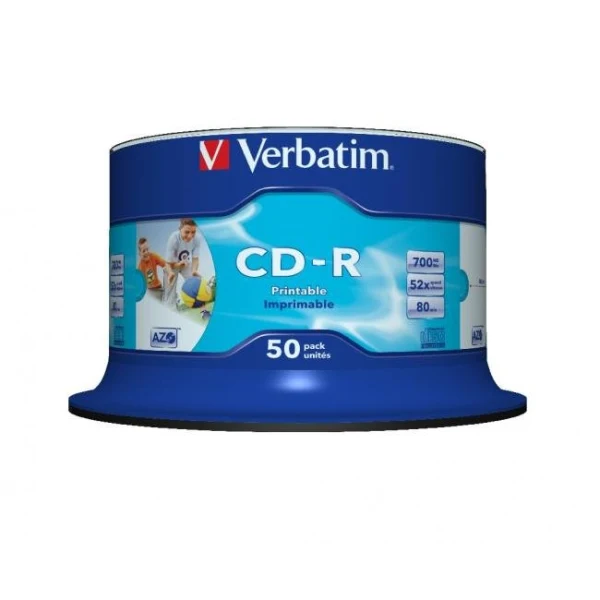 Verbatim CD-R printable cake 50 ks 