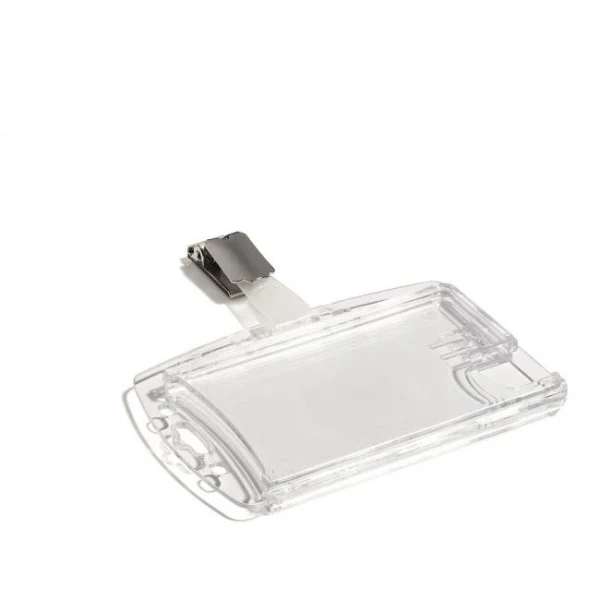 Visačka na 2 plastové karty so štipcom DURABLE 85x54mm 25ks 