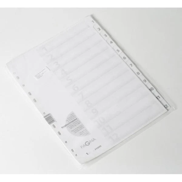 Kartónový rozraďovač PAGNA 12-dielny biely 