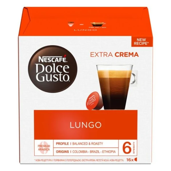 Kávové kapsule DOLCE GUSTO Caffé Lungo (16 ks) 