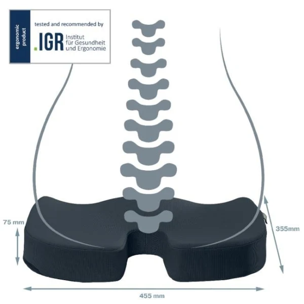 Vankúš na sedenie Leitz Cosy Ergo zamatovosivý 