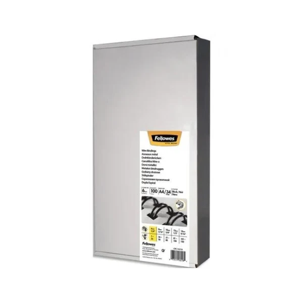 Drôtové hrebene Fellowes 6mm čierne 3:1 