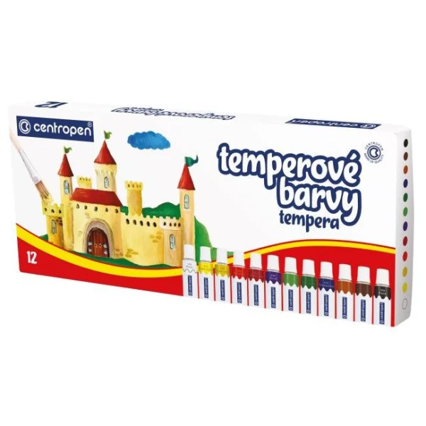 Temperové farby Centropen 12 farieb 12ml 