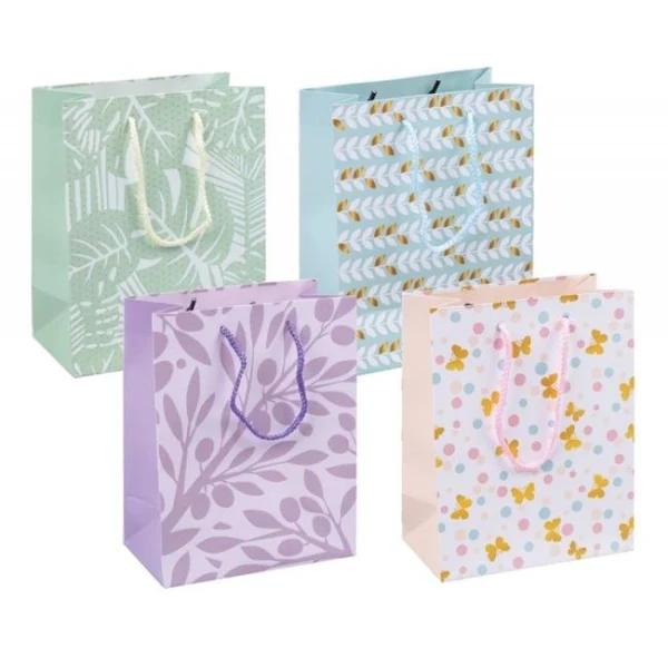 Darčeková taška DONAU HOME, laminovaná, 18x23x10cm, celoročná, šnúrka, mix motívov bez možnosti výberu 