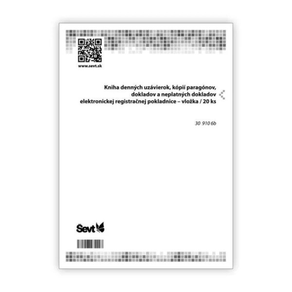 Kniha dennej uzávierky elektronickej reg.pokladnice - vložka 20ks 
