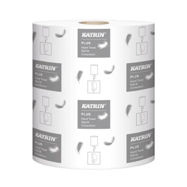 Papierové utierky v rolke 2-vrstvové KATRIN Plus M2, 100% celulóza, návin 90 m (6 ks) 