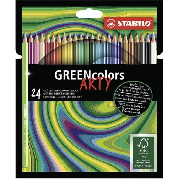 Farbičky STABILO GREENcolors 24ks ’ARTY’ 