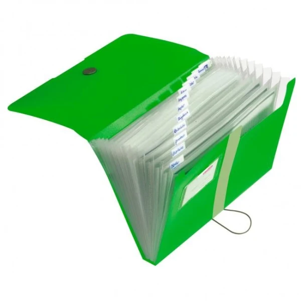 Aktovka plastová s priehradkami Herlitz Easy Orga nepriehľadná jablkovozelená 