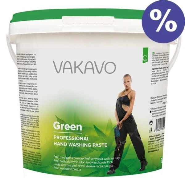 Vakavo Green tekutá umývacia pasta na ruky,5 kg 