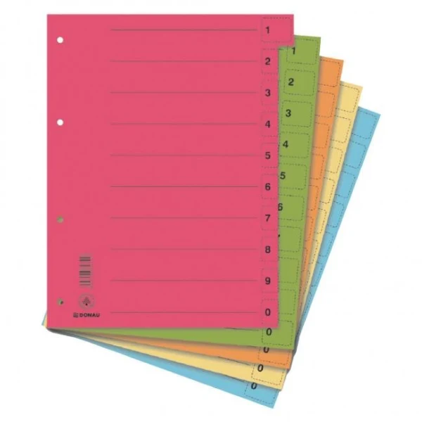Kartónový rozraďovač DONAU odtrhávací mix farieb 