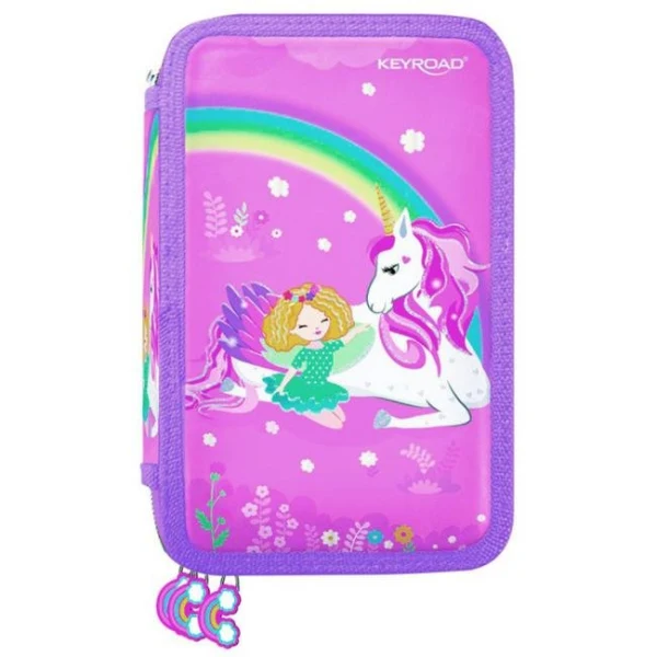 Peračník KEYROAD 2-zipsový plný, mix farieb 