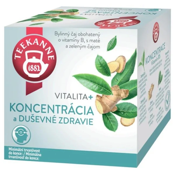 Čaj TEEKANNE Vitalita + Koncentrácia (Vitamín B5) 10 x 1,8g 