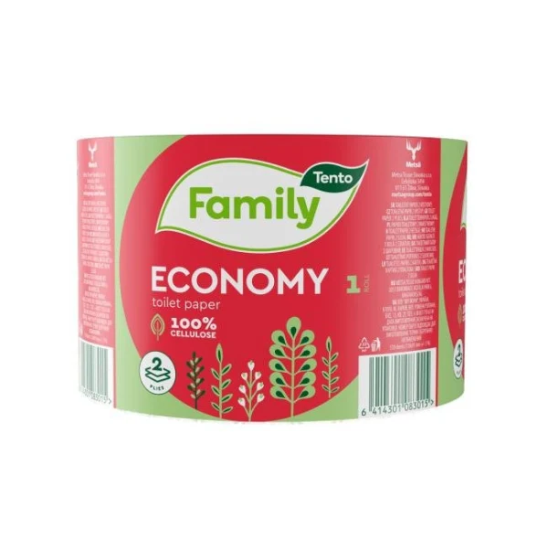 Toaletný papier 2-vrstvový TENTO Economy, návin 60 m 