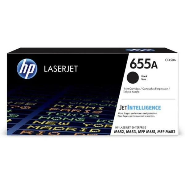 Toner HP 655A Black Original LaserJet Cartridge (CF450A) 