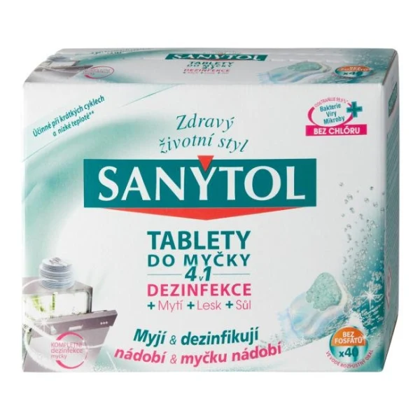 Sanytol tablety do umývačky riadu 4v1 40 ks 